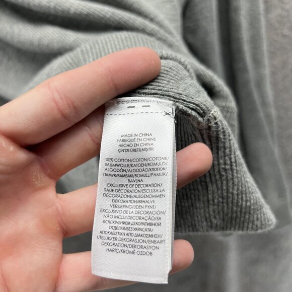 Polo Ralph Lauren Sweater Men Medium Gray Sweatshirt Pullover 1967 Fleece - Picture 9 of 12